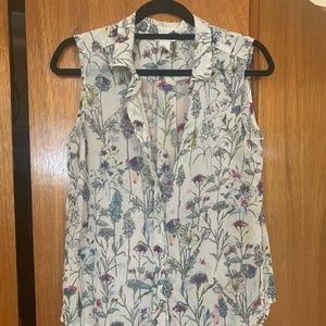 H&M Floral Button Up Tank, size 8